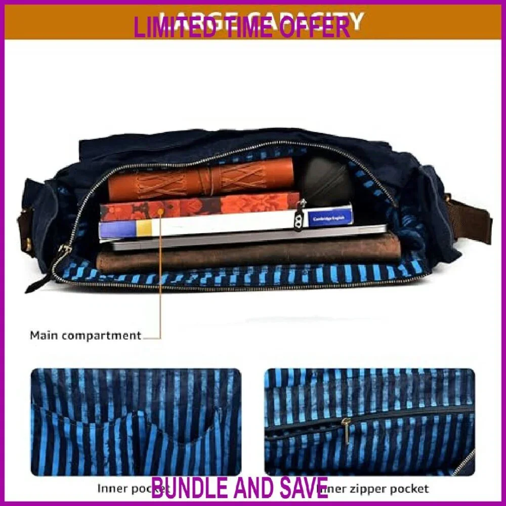 Canvas Messenger Bag 16
